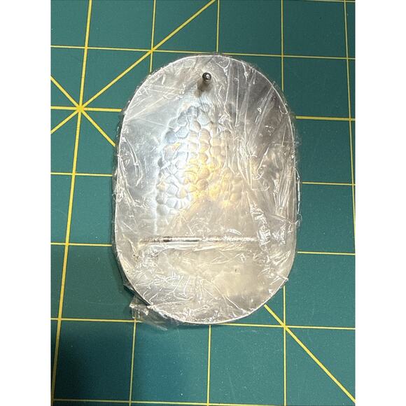 Oval Hammered Stamped Metal Belt Buckle Silver Tone Handmade India Vintage - Picture 9 of 14